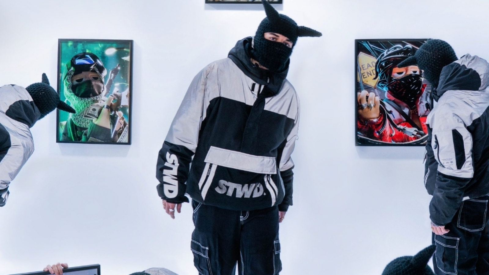 3D portrait artwork by Madrid-based artist Krovenn featuring urban music aesthetics and digital design