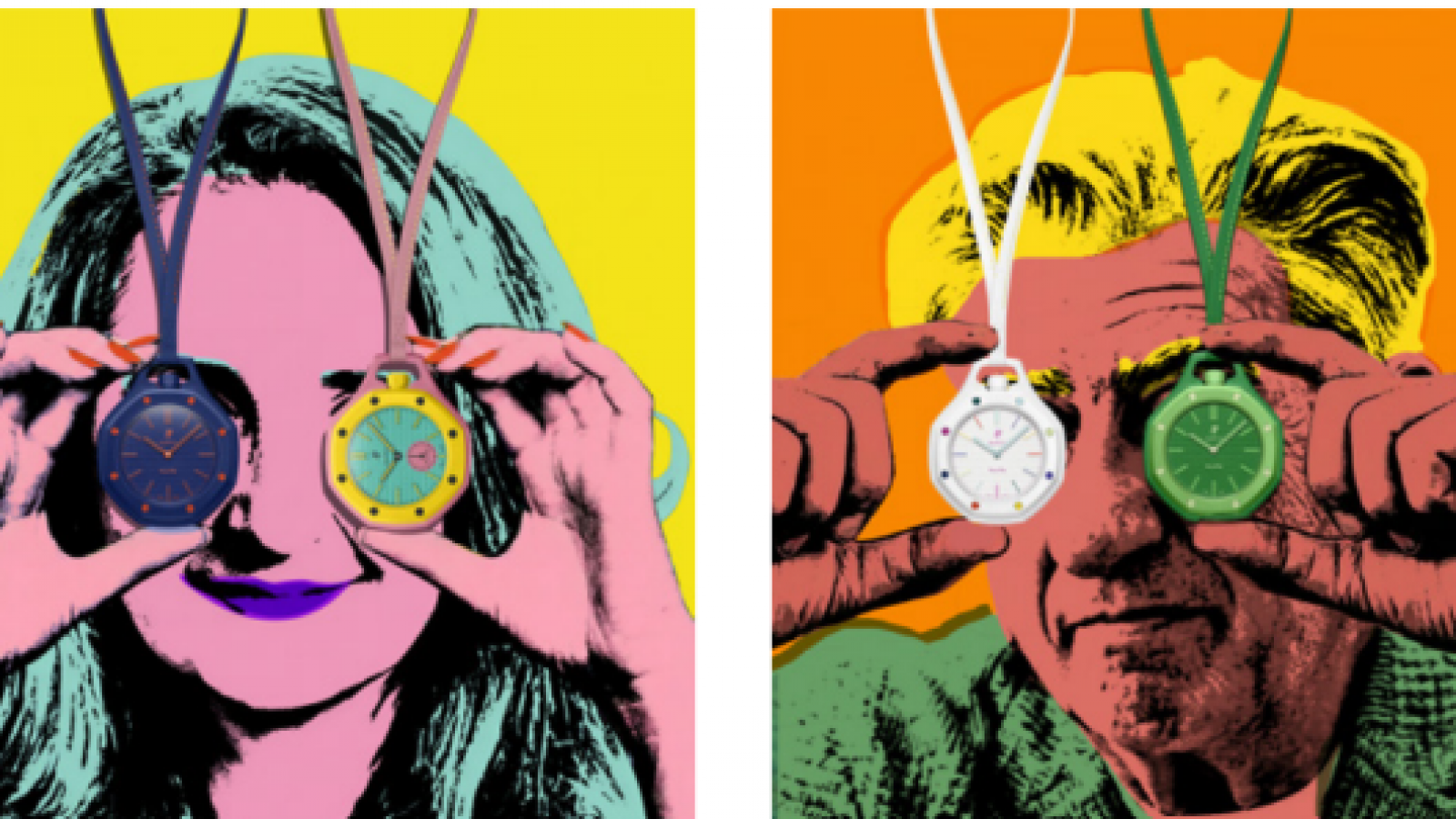 Colección Royal Pop de Audemars Piguet x Swatch con diseño inspirado en el icónico Royal Oak y reinterpretado en formato reloj de bolsillo con Bioceramic.