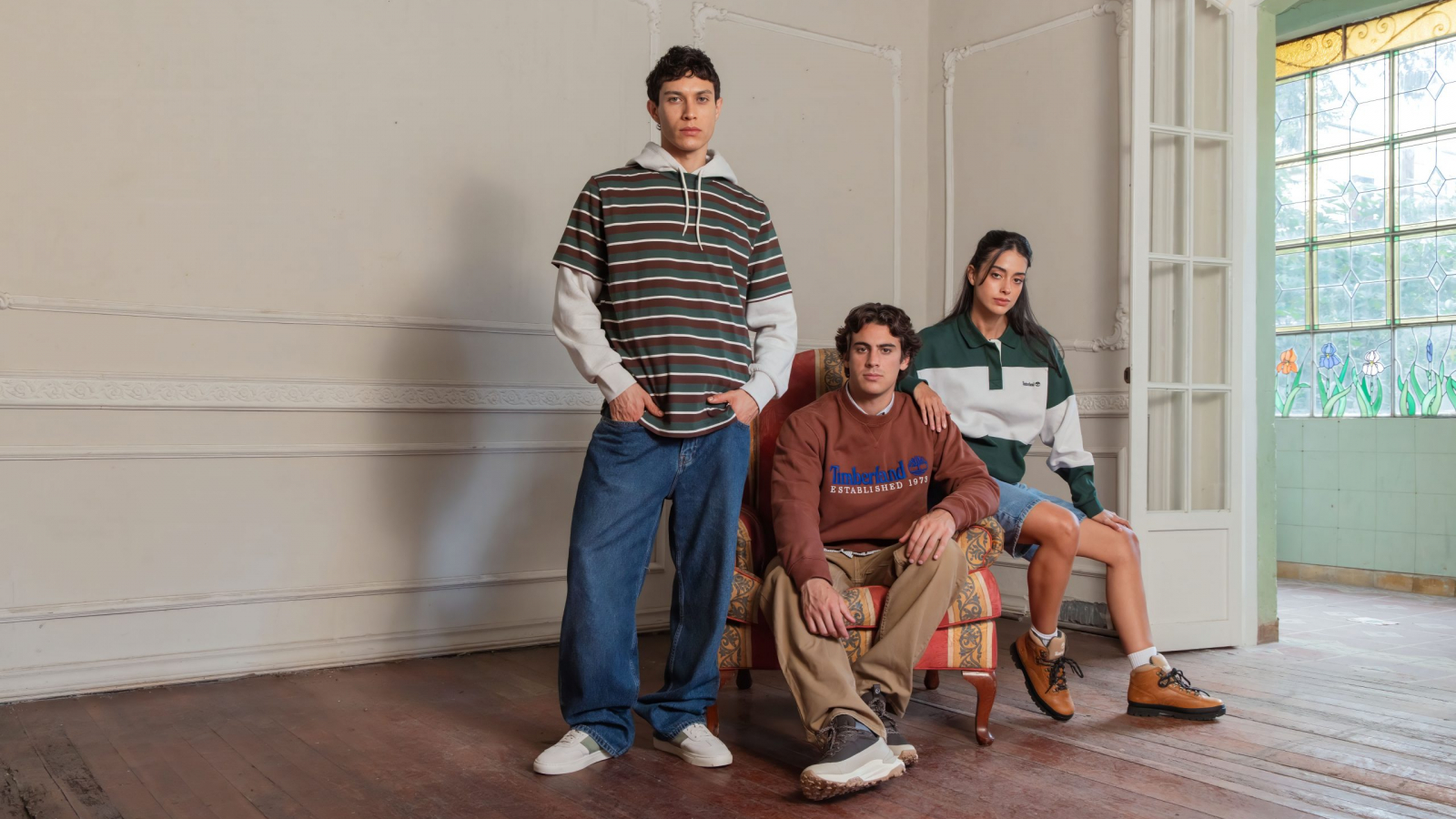 Campaña de Timberland Sneaker Club FW26 con sneakers de inspiración urbana y diseño minimalista.