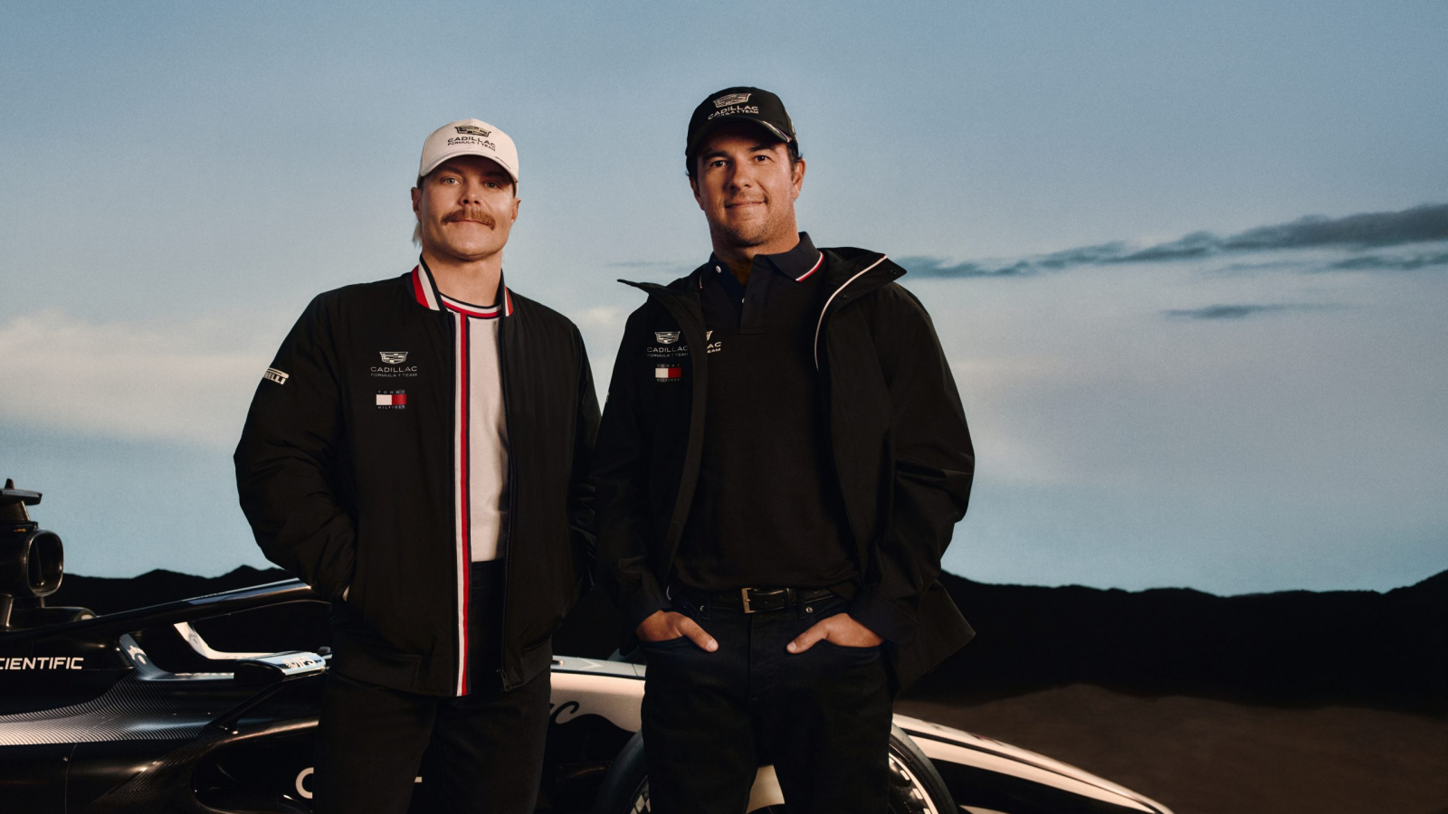 Modelos luciendo la colección Fanwear FW26 de Tommy Hilfiger para el equipo Cadillac Formula 1®.