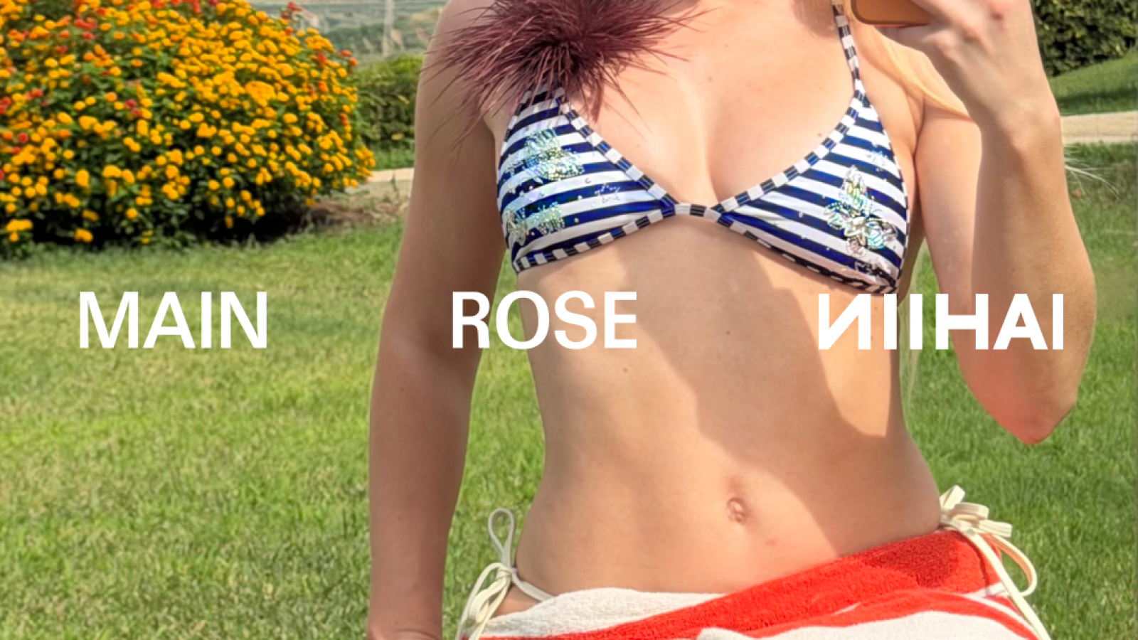 Nii HAi x MAIN ROSE swimwear collection blending bold design with versatile styling.